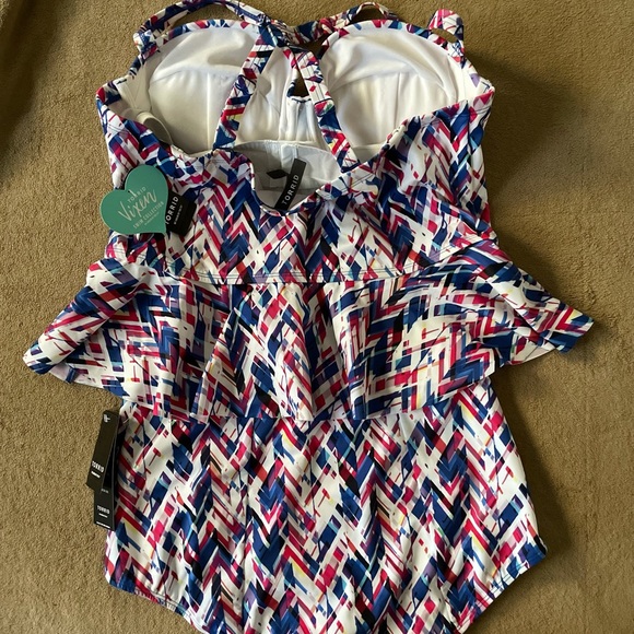 Torrid 2 Piece Vixen Swimsuit Midkini High Waist Set Size 0/00♥️ - Picture 7 of 12